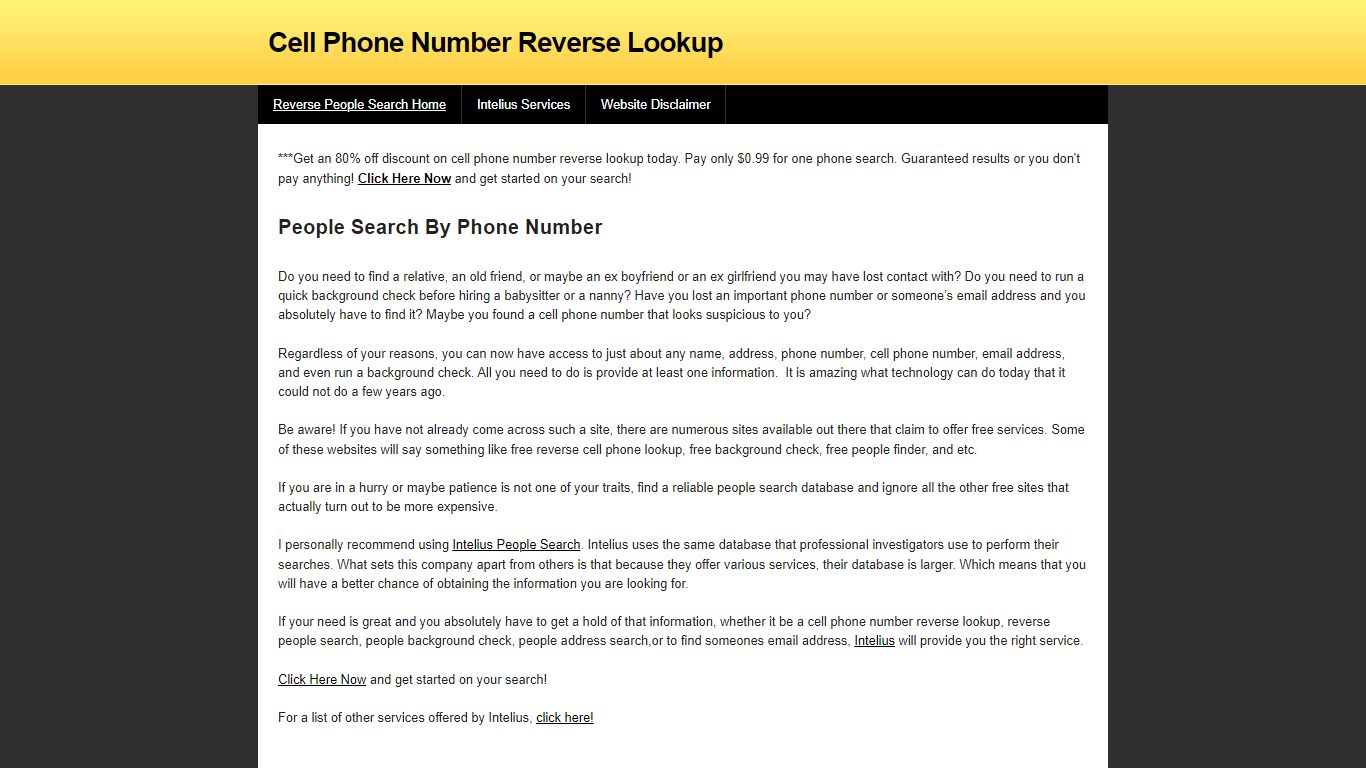 Cell Phone Number Reverse Lookup - Reverse People Search Home